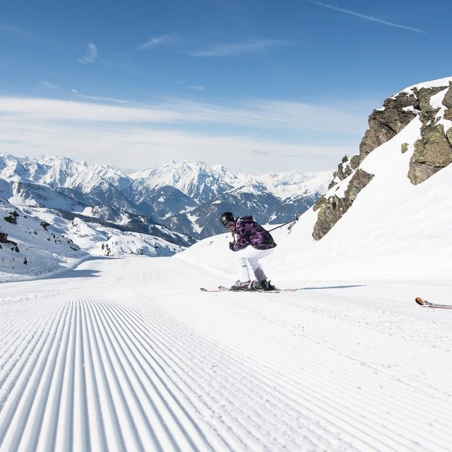 ski schussfahren paar