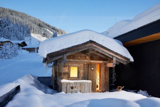 Alm Sauna Winter