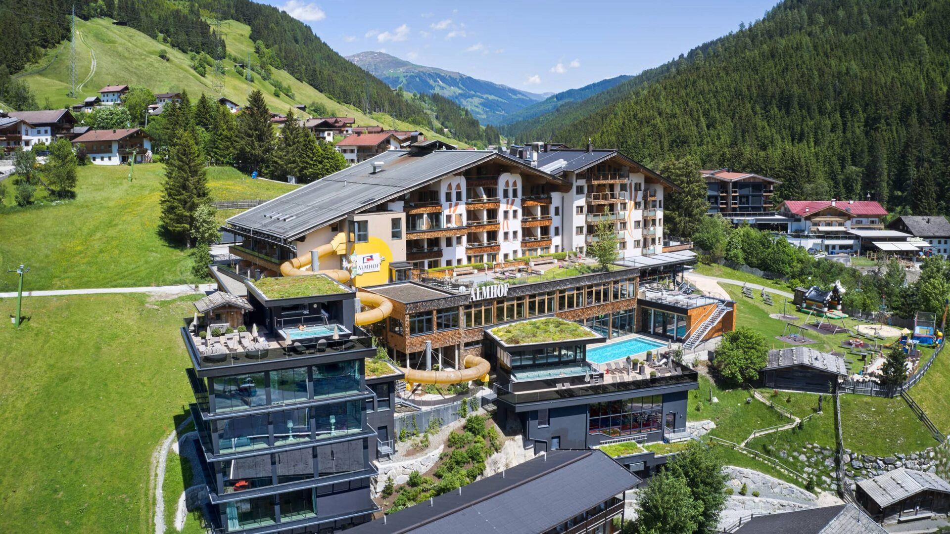 almhof gerlos sommer luftbild